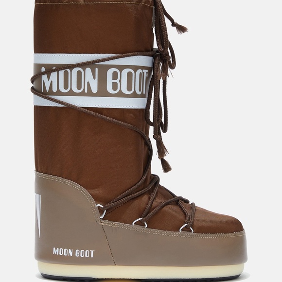 Moon Boot Shoes - Moon Boots Icon Brown Nylon Boots